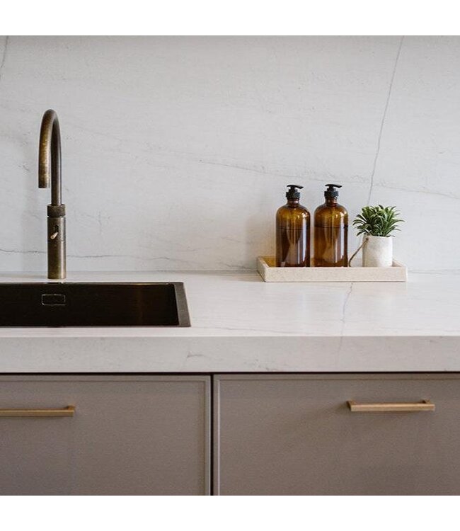 Marmer dienblad 15x30 cm, beige