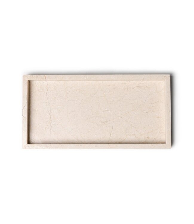 Marmer dienblad 15x30 cm, beige