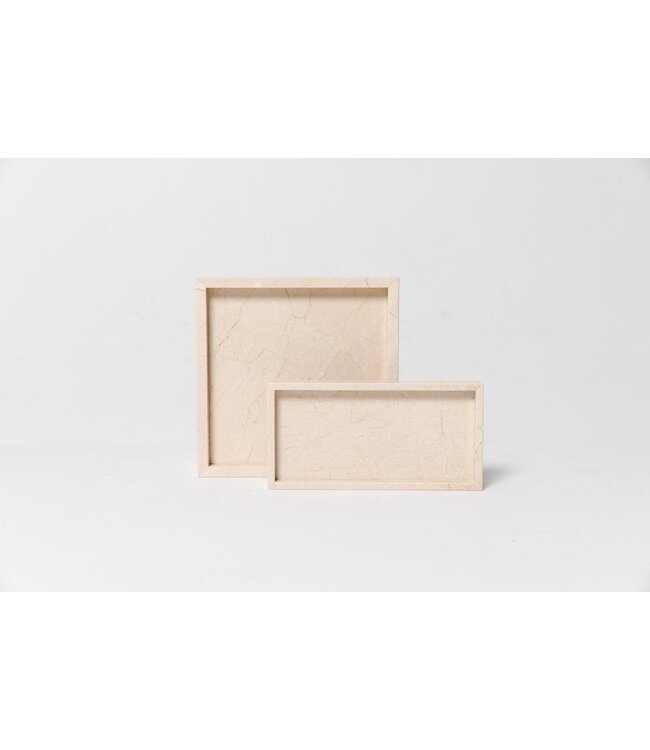 Marmer dienblad 15x30 cm, beige