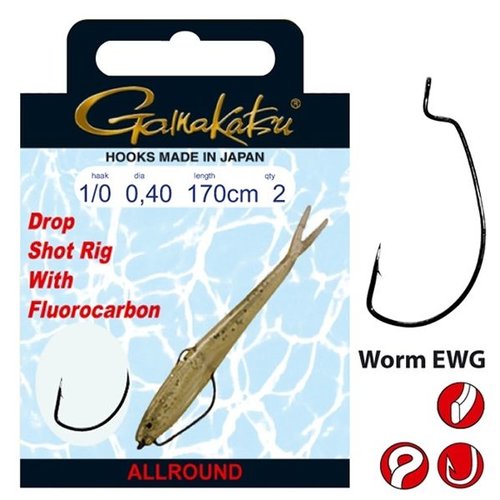 Gamakatsu Dropshot Rig Worm EWG