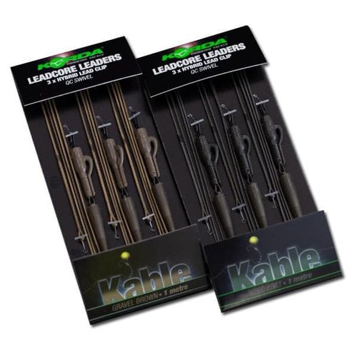 Korda Kable Leadcore Leaders - Hybrid Leadclip + QC Swivel