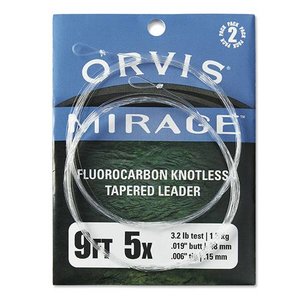 Orvis Mirage Fluorocarbon Knotless Tapered Leader Mirage Fluorocarbon Knotless Tapered Leader