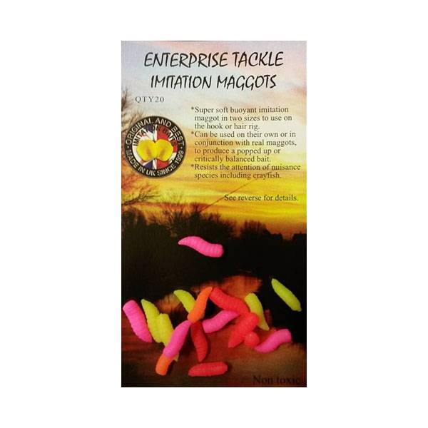Enterprise Tackle Imitation Red Buoyant Maggots - 10 Pack For Carp, Barbel & Tench Coarse Fishing