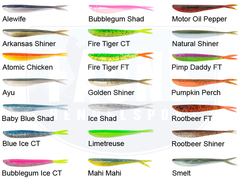 Lunker City Fin-S Leurre De Poisson 5 Par Sac