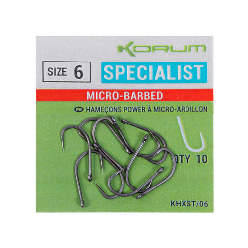 Korum Specialist Hooks - Barbed