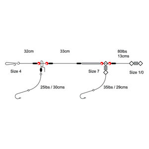 Tronixpro 2 Hook Clipped Rig 2 Hook Clipped Rig