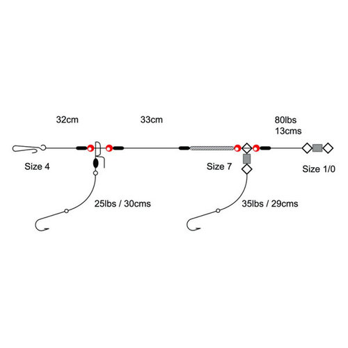 Tronixpro 2 Hook Clipped Rig