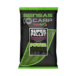 Sensas Crazy Bait Super Pellet Groundbait - Power Green Crazy Bait Super Pellet Groundbait - Power Green