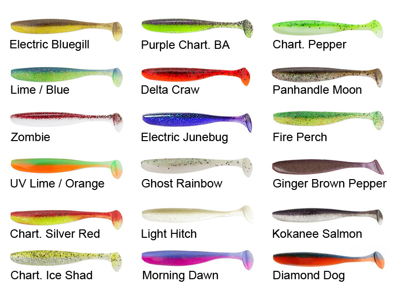 Keitech Easy Shiner Rainbow Shad; 4 in.