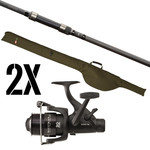 JRC Defender Rod & Reel Combo - 12ft 3 Piece Rod, Avocast 6000