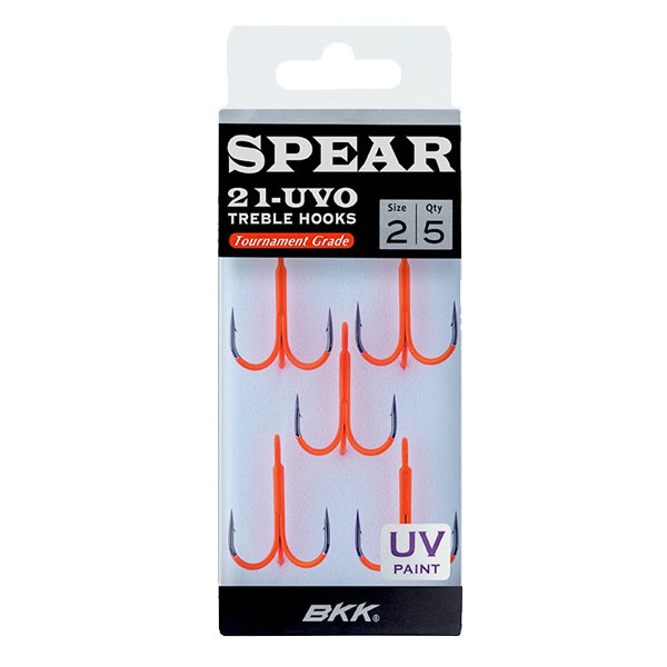 BKK Spear 21-UVO Treble Hooks