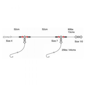 Tronixpro 2 Hook Flapper Rig 2 Hook Flapper Rig