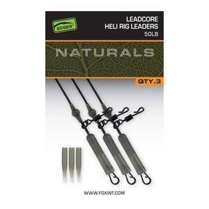 FOX Edges Naturals Leadcore Heli Rig Leaders Edges Naturals Leadcore Heli Rig Leaders
