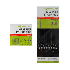 Korum Grappler Hair Rigs - Barbed Grappler Hair Rigs - Barbed