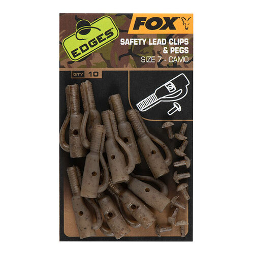 FOX Edges Camo Safety Lead Clip & Pegs