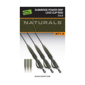 FOX Edges Naturals Submerge Power Grip Lead Clip Rigs Edges Naturals Submerge Power Grip Lead Clip Rigs