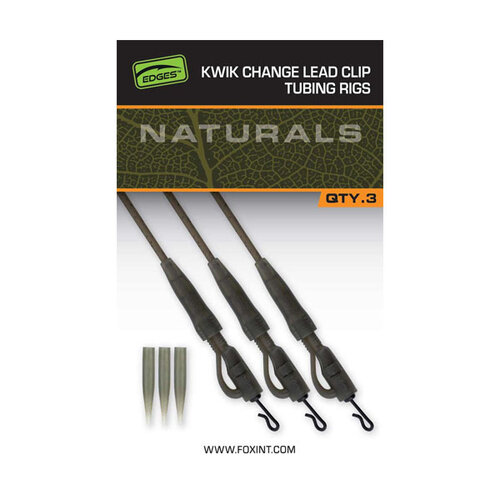 FOX Edges Naturals Kwik Change Lead Clip Tubing Rigs