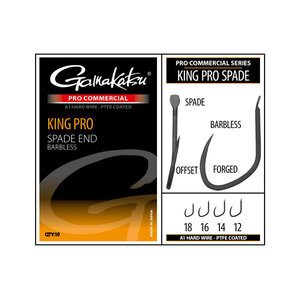 Gamakatsu Pro Commercial King Pro Spade A1 Hooks - Barbless Pro Commercial King Pro Spade A1 Hooks - Barbless