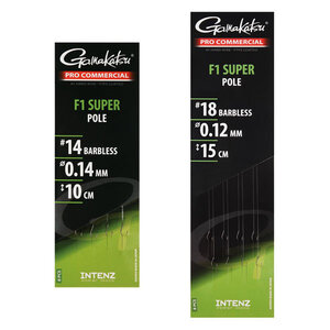 Gamakatsu Pro Commercial F1 Super Pole Ready Rigs - Barbless Pro Commercial F1 Super Pole Ready Rigs - Barbless