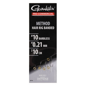Gamakatsu Pro Commercial Method Hair Rig Banded - Barbless Pro Commercial Method Hair Rig Banded - Barbless