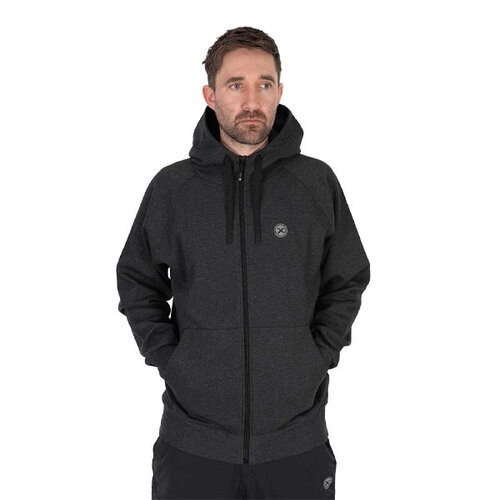 Matrix Marl Zip Hoody Charcoal