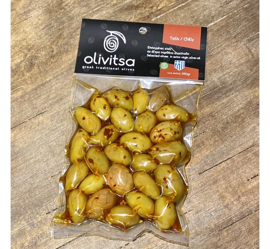 Natürel Acılı Yeşil Zeytin - Greek Style 500g