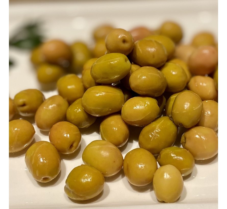 Gekraste Groene Olijven Çizik 1Kg