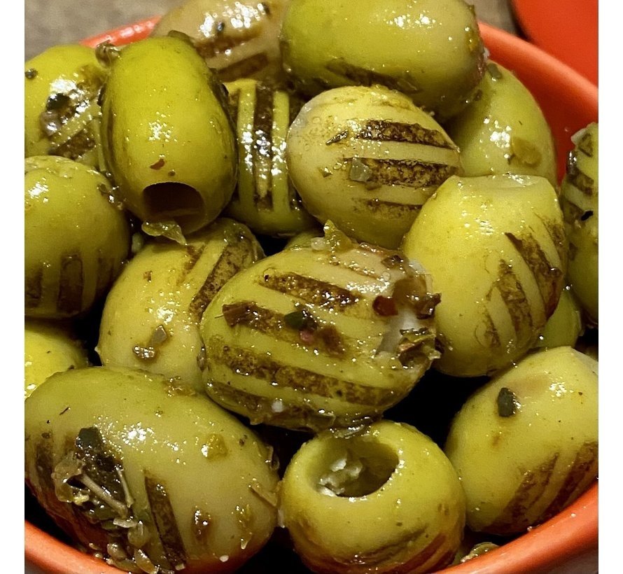 Gegrilde Groene Olijven 700g