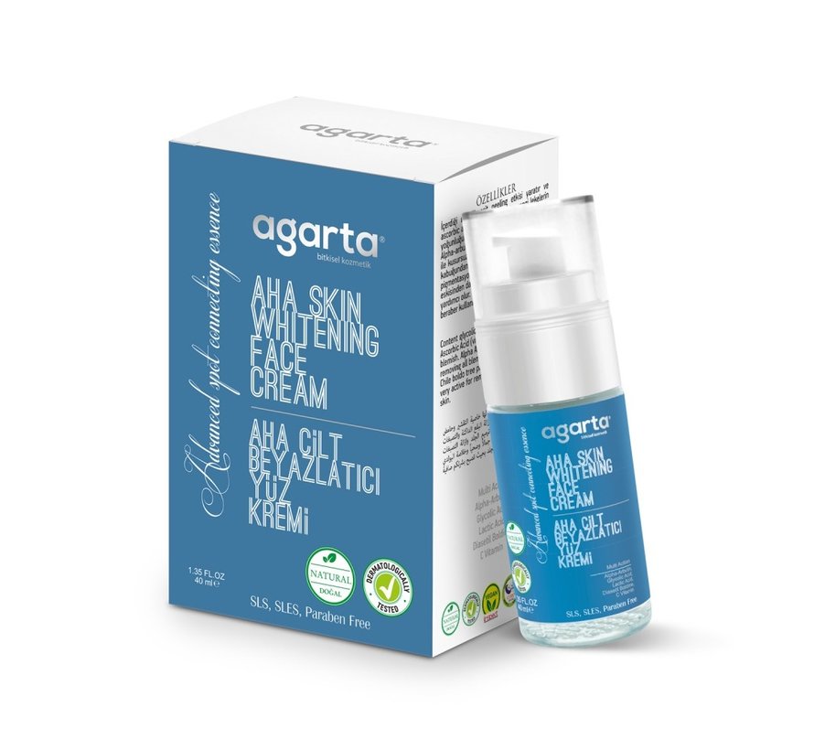 Agarta Doğal Aha Cilt Beyazlatıcı Temizleyici Yüz Kremi 40ml