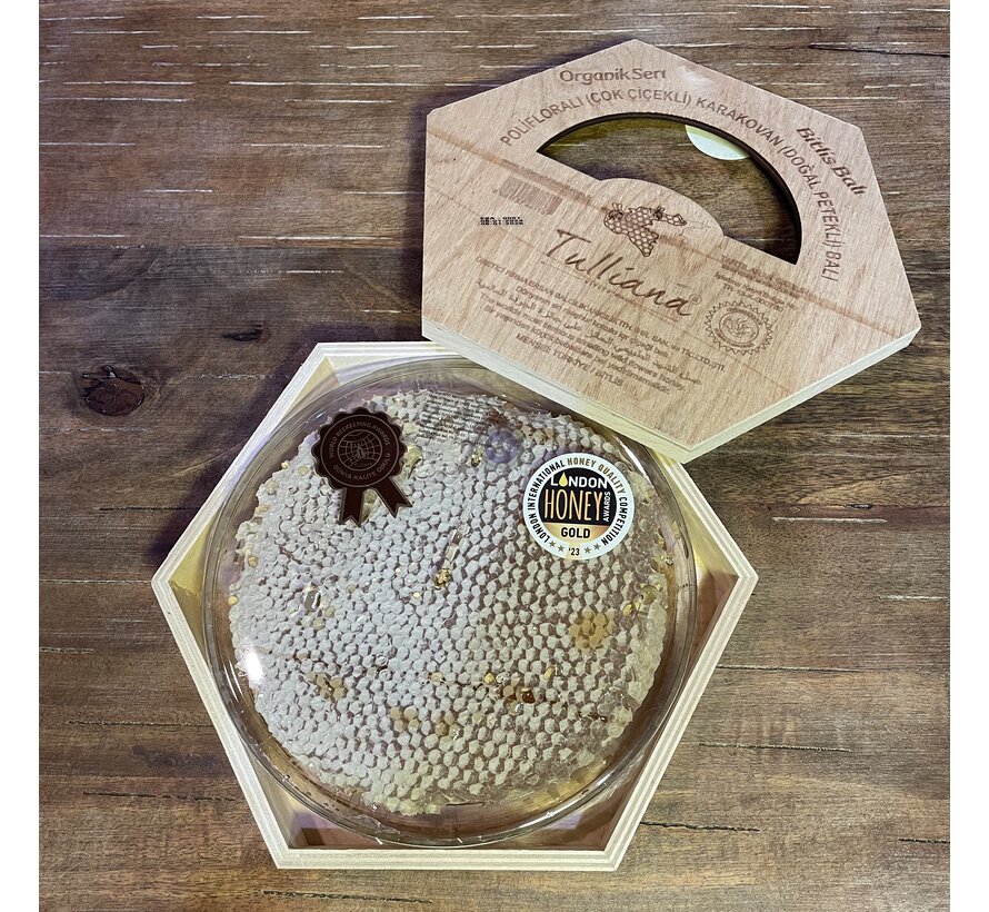 KAMPANYA-Tulliana Premium Polifloral (Çok Çiçekli) Organik Bitlis Karakovan Balı 1100-1300g ((Altın Bal Ödüllü)