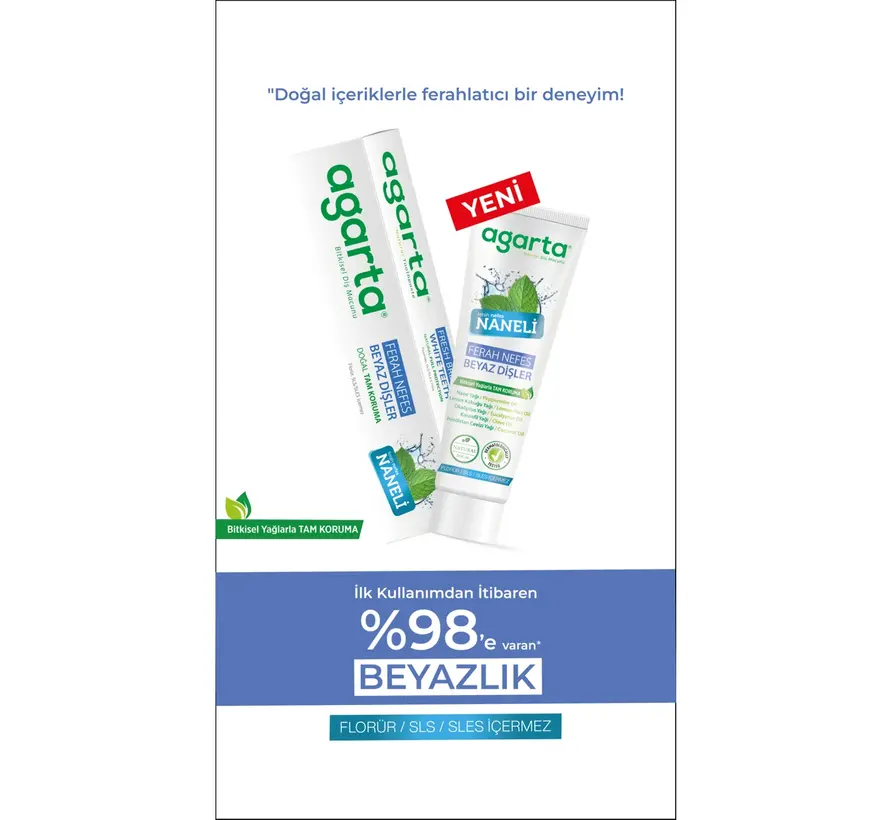 Agarta Doğal Naneli Diş Macunu 100ml