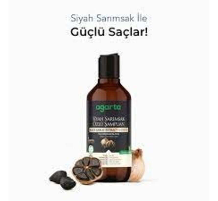 Natuurlijke Zwarte Knoflookshampoo tegen Haaruitval 400 ml