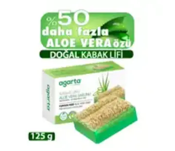 De Grand Bazaar Agarta Handgemaakte Aloe Vera Zeep met Natuurlijke Pompoenvezels 125g