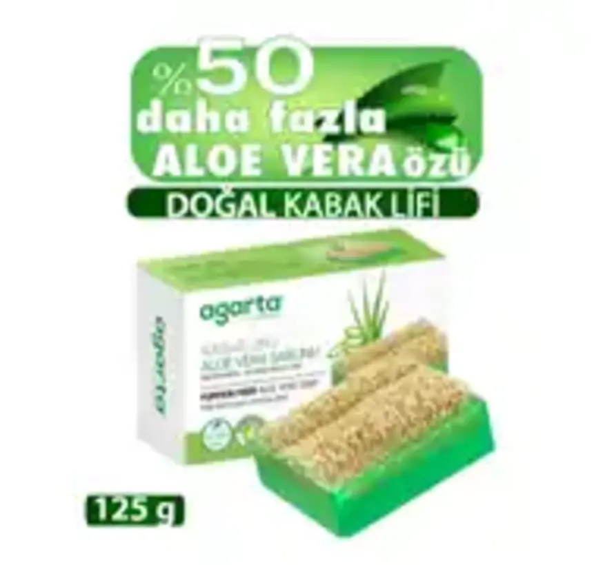 Doğal Kabak Lifli El Yapımı Aloe Vera Sabunu 125g