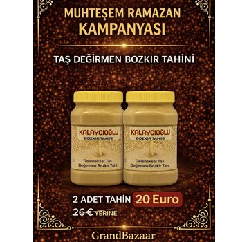De Grand Bazaar KAMPANYA- Taş Değirmen  Bozkır Tahini  2 Adet 935g (Beyaz-Çifte Kavrulmuş)