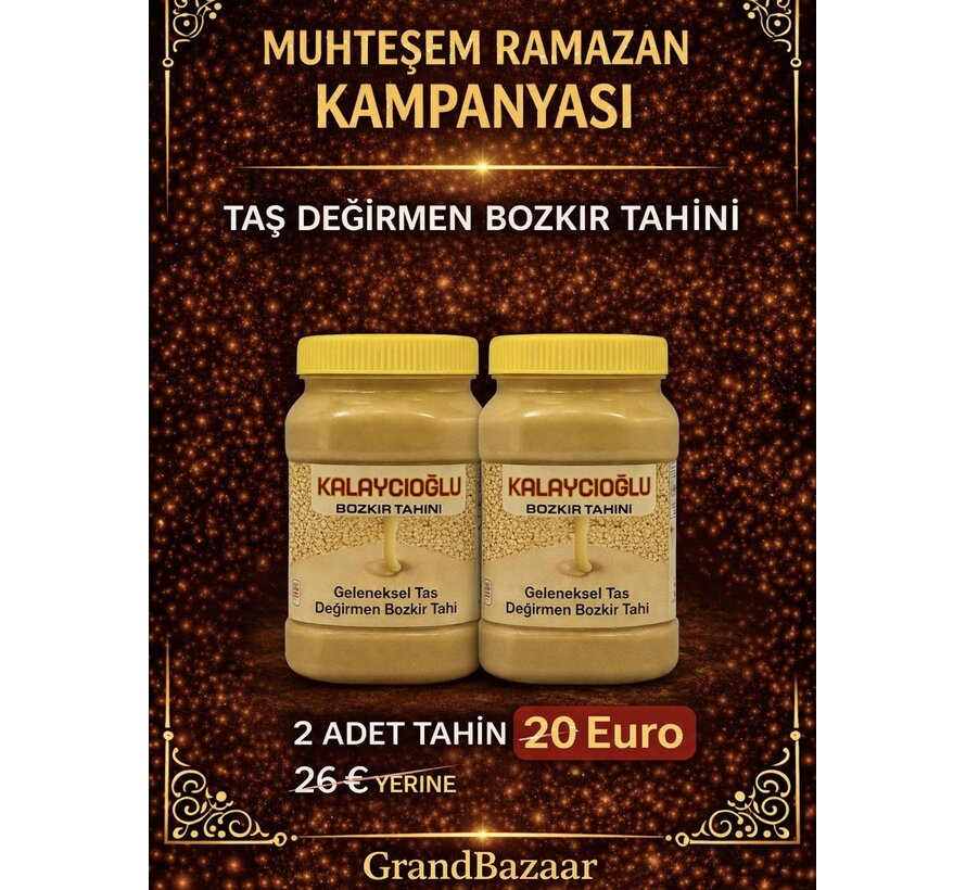KAMPANYA- Taş Değirmen  Bozkır Tahini  2 Adet 935g (Beyaz-Çifte Kavrulmuş)