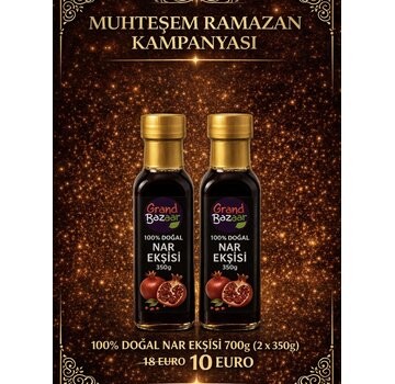 De Grand Bazaar PROMO- Granaatappelsiroop (Zonder Suiker) 2 Stuks 350g