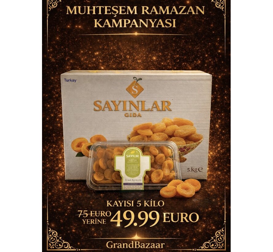 KAMPANYA-Sarı Kayısı Kurusu 5 Kg