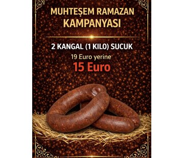 De Grand Bazaar KAMPANYA-Özel Üretim Kasap Sucuğu 2 Kangal (+-50g)
