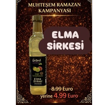 De Grand Bazaar KAMPANYA- Doğal Katkısız Elma Sirkesi 500ml