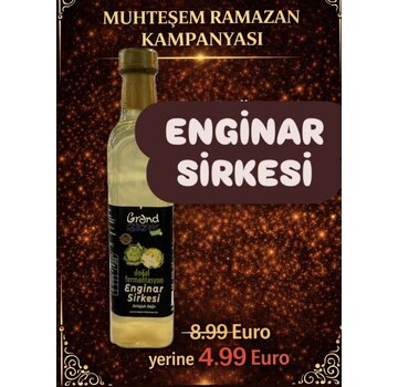 De Grand Bazaar KAMPANYA-Doğal Katkısız Enginar Sirkesi 500ml