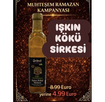 De Grand Bazaar KAMPANYA-Doğal Katkısız Işkın Kökü Sirkesi 500ml