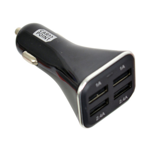 Auto Oplader Usb Quad