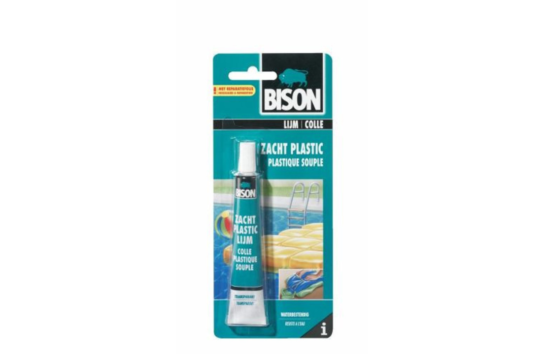 Bison zacht plastic lijm 25ml + folie