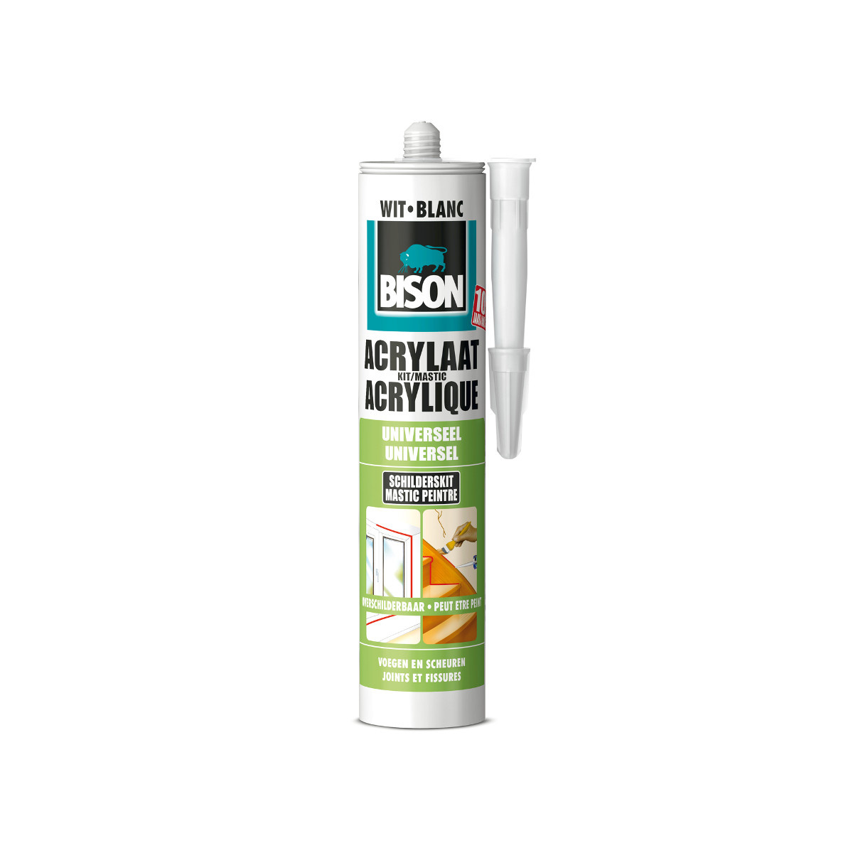 Bison Acrylaatkit Universeel 310ml wit
