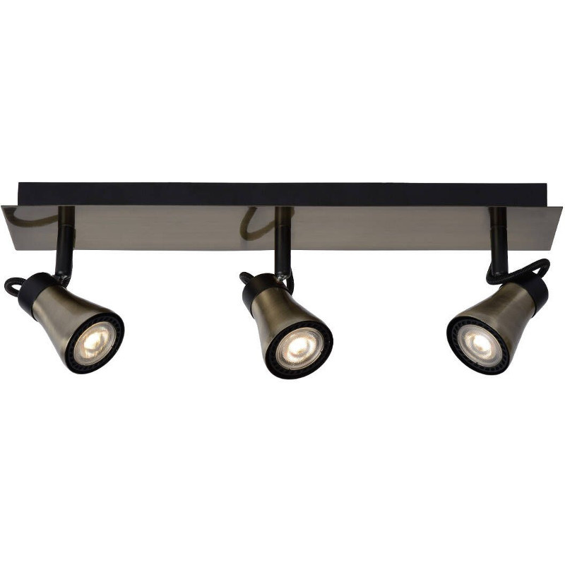 Lucide BOLO - Plafondspot - LED Dimb. - GU10 - 3x5W 3000K - Brons