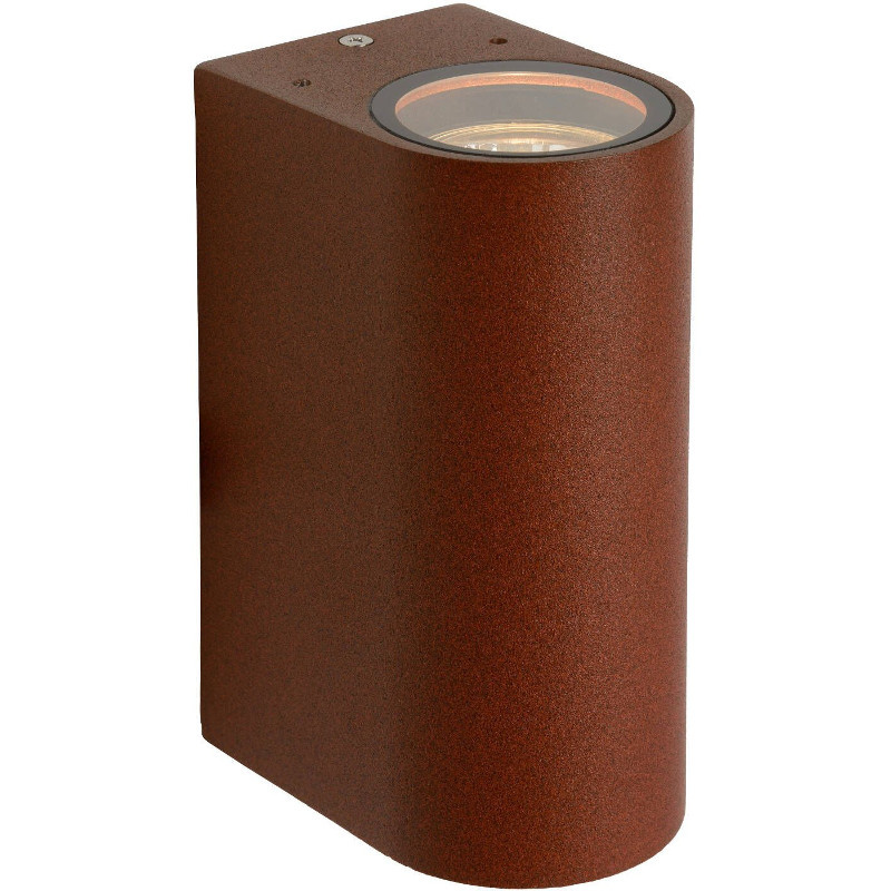 Lucide BOOGY - Wandspot Buiten - 2xGU10 - IP44 - Roest bruin