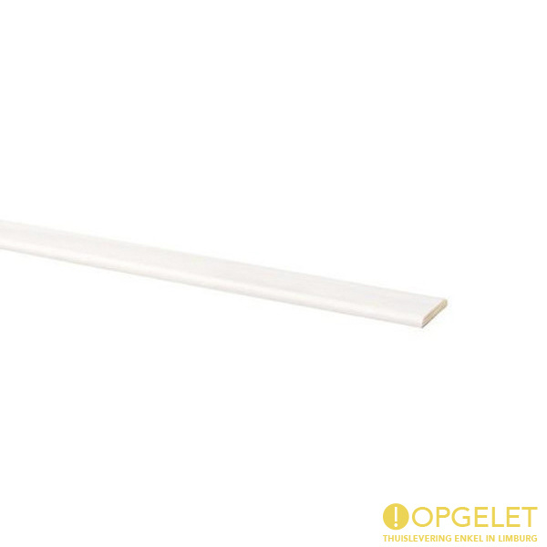Afdeklijst grenen 530 gegrond 4 x 30mm wit 270cm