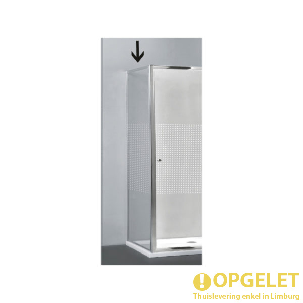 Allibert Priva douchewand 90x190 cm universeel vast geruit