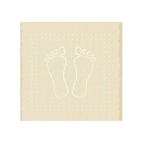 Antislip badmat Foot Zand Beige 36x72cm